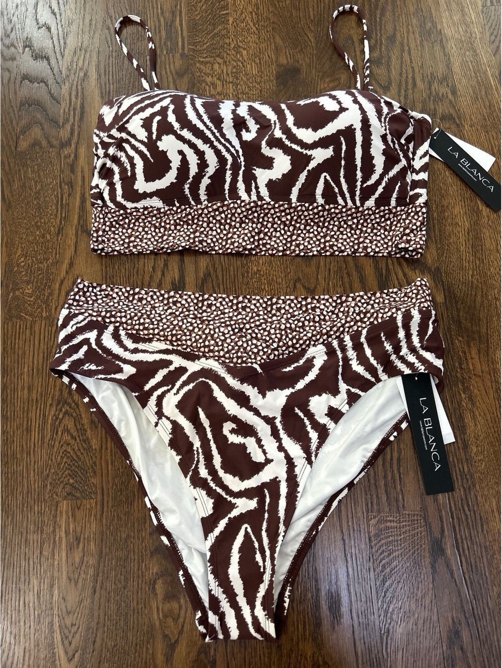 La Blanca Women's Two-Piece Bikini Swimsuit Set Size 16